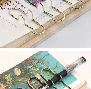 Metallic pen clips bookmark planner metal clips golden stationery accessories paper clips