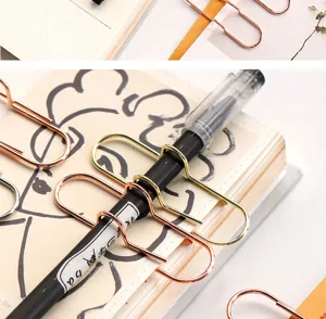 Electroplated metal pen clips paperclips planner bookmark stationery holders set.
