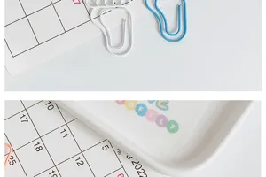 Cute creative shaped metal paper clips, foot and gesture design for office stationery.