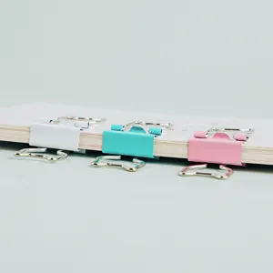 Creative cute cat shaped colorful metal binder clips for students stationery office supplies