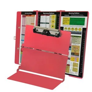 Portable folding nursing clipboard aluminum alloy three-fold medical reference writing pad