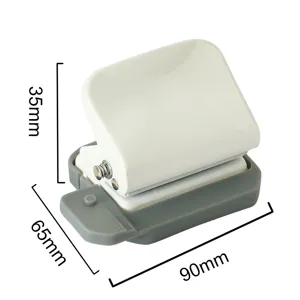 Mini 6-hole paper puncher for loose-leaf binders, adjustable binder punch for office and school.