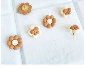Cute flower bow pushpins cute decorative thumb tacks for cork board photo wall display school