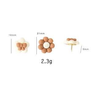 Cute floral bow push pins aesthetic decorative thumbtacks for cork board photo wall