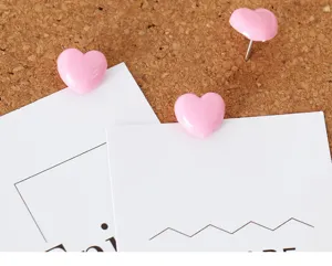 Puntine da disegno a cuore rosa graffette in plastica carine per bacheca di sughero cancelleria