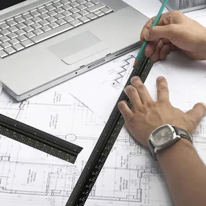 Professional Aluminum Alloy Triangular Scale Ruler Precision Architect Scale For Engineering Drawing Office Supplies