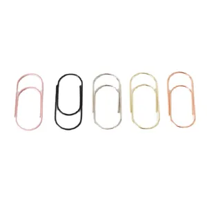 Set de 50mm grandes sujetapapeles de metal galvanizado, clips creativos coloridos para diario