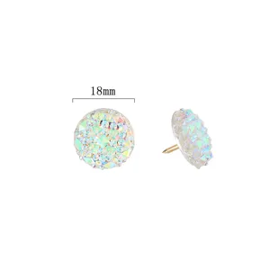 Colorful crystal push pins 18mm decorative thumbtacks for cork board and photo wall decor