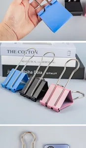 Extra large metal binder clips 60mm long tail paper clamps for office school documents stationery
