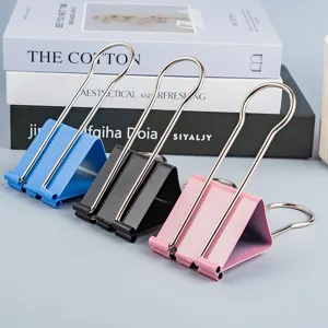 Extra large metal binder clips long tail triangular paper clamps for stationery storage 3pcs