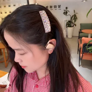 Rhinestone hair clip sparkling diamond barrette elegant hair accessory for women styling
