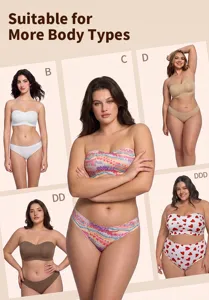 Seamless strapless bandeau jelly bra, anti-slip design, perfect for various body types and cup sizes.