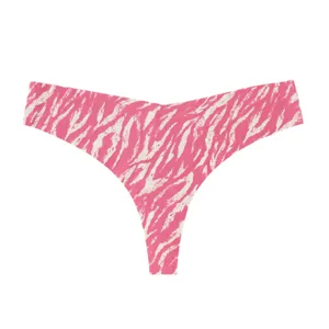 Mutandine Tanga Senza Cuciture Stampa Zebra da Donna Vita Bassa Asciugatura Rapida Sexy Elastico Intimo