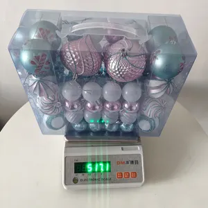 Weihnachtskugeln Set Kunststoff Christbaumschmuck für Weihnachtsbaum Dekoration