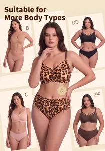 Seamless wireless bra set, comfortable push-up undergarments for various body types.