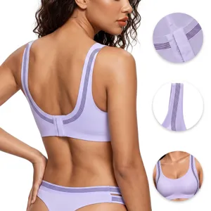 Women's Seamless Sports Bra Wireless Gym Fitness Athletic Crop Top Padded Breathable Workout Yoga Activewear Underwear