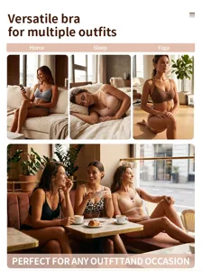 Comfortable wireless seamless daily bra for home sleep yoga and cafe wear versatile style.
