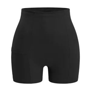 Short moldeador talle alto mujer reductor sin costuras ropa interior de seguridad negro