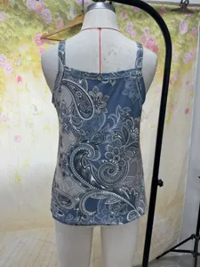 Sommer lässige damen ärmellose paisley print spaghettiträger sexy mode top tank top