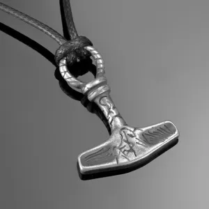 Colgante Martillo de Thor Vikingo Vintage Hombre Collar Acero Inoxidable Hip Hop Moda