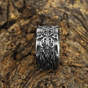 heren roestvrij staal viking keltische knoop ring vintage stijl retro sieraden
