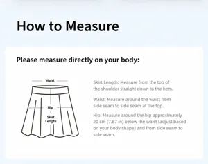 Comment mesurer correctement votre jupe de sport pour un ajustement parfait et taille.