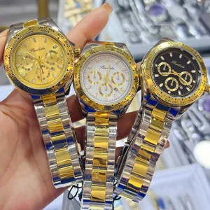 Orologio da uomo al quarzo business con cinturino in acciaio inox e quadrante cronografo.