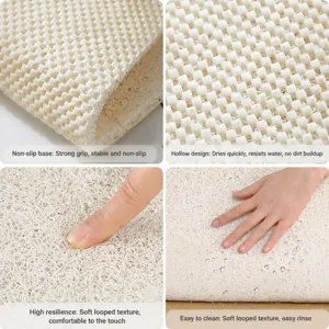 Bathroom non-slip loofah mat soft loop shower floor mat quick drying anti-fall mat