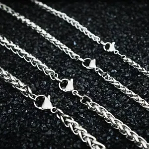 Stainless steel dragon bone chain necklace for men and women cross border fashion jewelry
