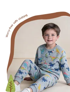 Bellissimo completo felpa dinosauro bambini autunno abbigliamento casual ragazzi