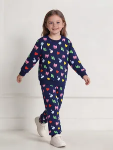 Kids cute print sweatshirt and sweatpants set autumn long sleeve casual outfit for children