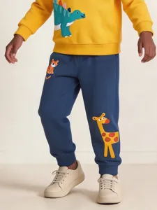 Pantalones de chándal para niños otoño de algodón punto estampado dibujos animados