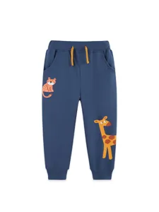 Pantalón de chándal infantil de algodón de punto otoño estampado dibujo niño