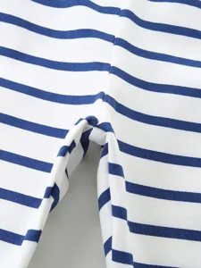 Summer girls casual striped cotton shorts, comfortable breathable five-point pants for kids.