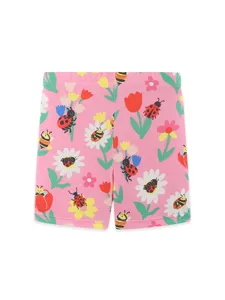 Kleinkind Mädchen Casual Baumwolle Bedruckte Shorts Cartoon Marienkäfer Blume Muster Sommer Leggings Westlicher Stil Kinder Hosen