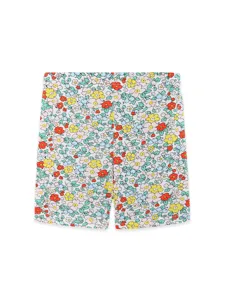 Kids Girls Floral Printed Cotton Leggings Shorts Cartoon Patterned Breathable Summer Five-Point Pants Stretchy Toddler Bottoms