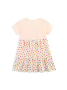 Toddler Girls Flamingo Print Dress Cute Short Sleeve Cotton T-Shirt Dress For Kids Summer Casual Pink Floral Dress