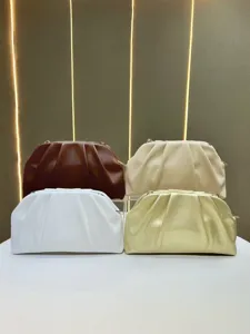 Fashion gathered clutch bag for women, stylish pleated underarm shoulder handbag and crossbody.