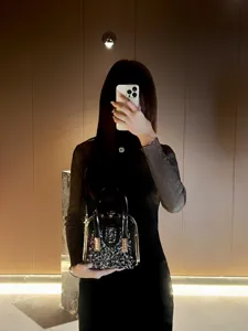 Elegant black sequin evening bag with metal frame, luxury rhinestone handbag for women.