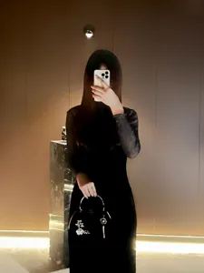 Primo piano della borsa da sera in stile neo-cinese con nappe eleganti e ciondoli floreali.