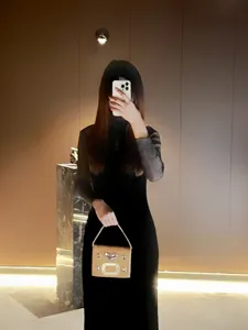 Elegante Abendtasche mit funkelnder Kristall Schnalle und Schleife für Damen Kleider.