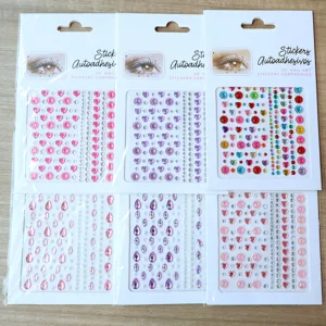 3D Nail Art Rhinestones Pearl Stickers Face Body Gems DIY Kids Decorative Accessories