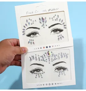 Pegatinas de cristal para la cara strass brillantes decoracion de maquillaje fiesta.
