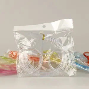Neuheit DIY Brille Trinkhalm Set für Kinder Party, kreative transparente Plastik Strohhalm Spielzeug.