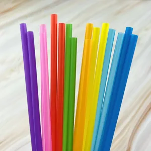Cannucce da bevanda in plastica colorata sfuse, cannucce dritte multicolore per artigianato.