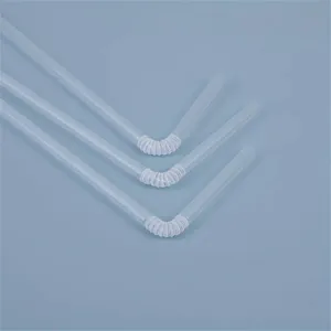 Paille en plastique flexible transparente jetable cocktail jus bar boisson approvisionnement