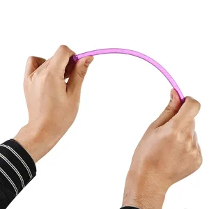 Pajita reutilizable de plástico con purpurina y anillo, pajitas gruesas y flexibles para los vasos.