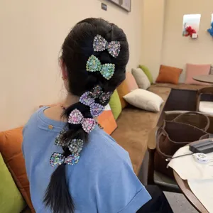 Koreaanse strass strik haarclips sprankelende kristal haaraccessoires voor vrouwen