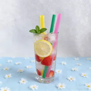 Cannucce di plastica usa e getta colorate per bubble tea, diametro grande 10mm bevande.