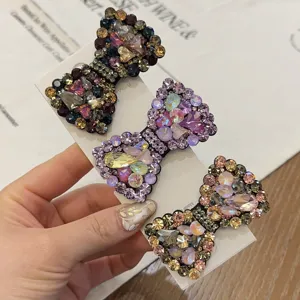 Prachtige strass strik haarspelden met fonkelende kristallen, elegante haaraccessoires voor.